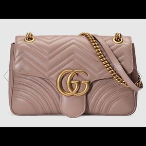 NEW Marmont Gucci Pink handbag purse with heart